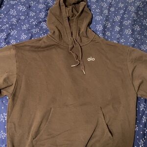 ALO Yoga Small Espresso Hoodie Pullover